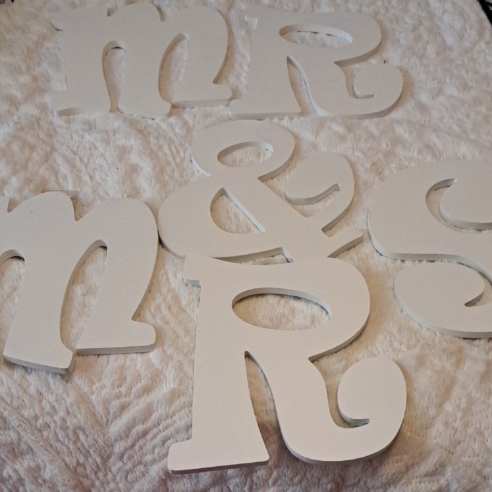 White Wooden Letter Decor Set